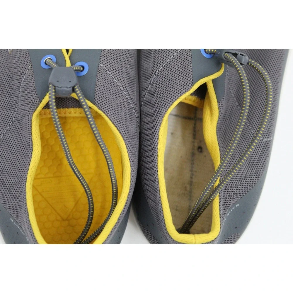 Columbia PFG Blood n Guts Men Grey Yellow Mesh Boat Shoes Sneakers Fishing NWOT